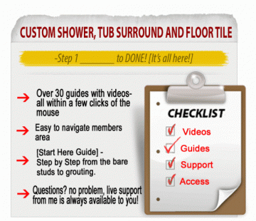 Installation steps for Tiling a Tub Surround