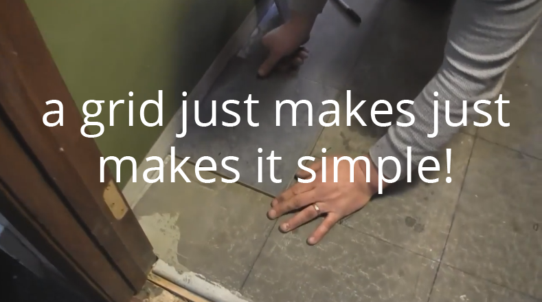 how to make a grid for an easy tile installation
